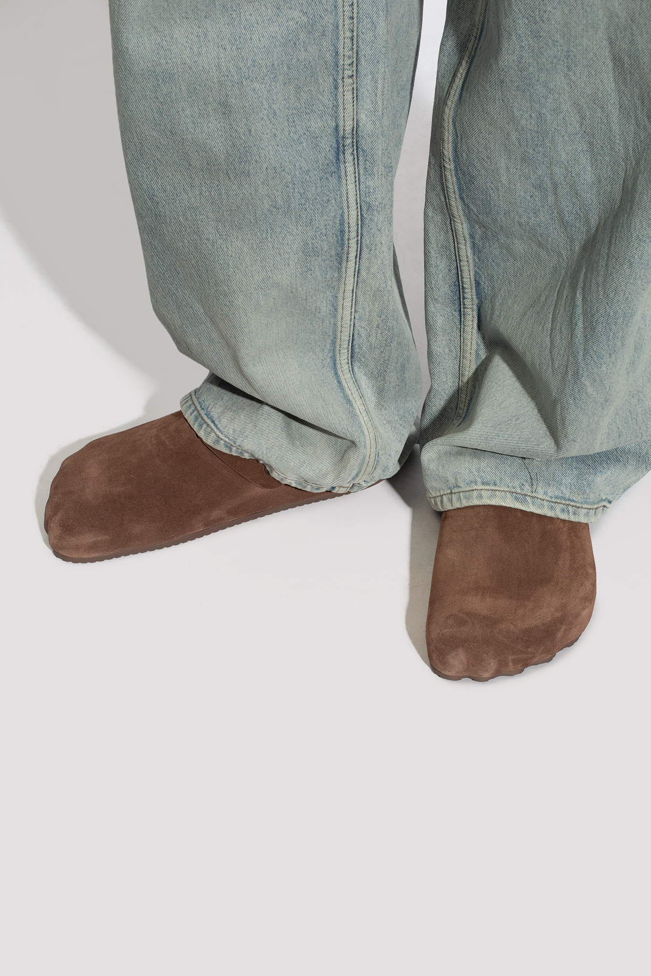 Balenciaga 'sunday' Suede Slides In Brown | ModeSens